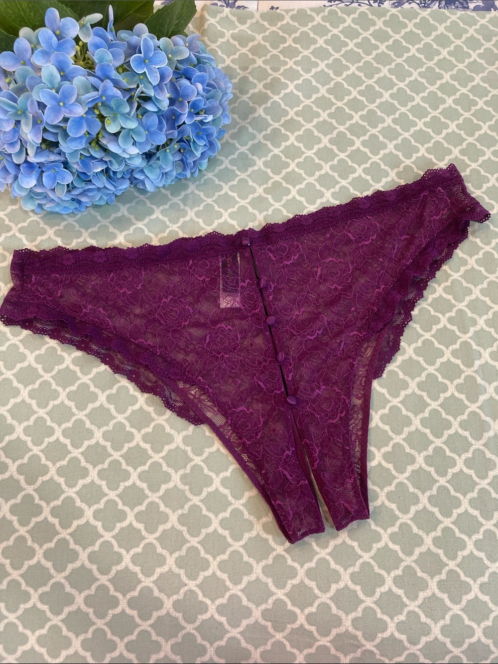 City Chic Fox & Royal Gia Cless Open Gusset Panty Purple 16
